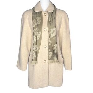 Bromley Collection vtg Wool Trench Coat Beige Size 8 Women